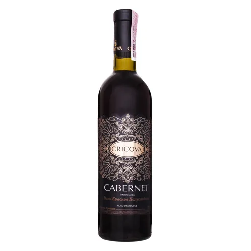 Вино 0.75л 9-13% червоне напівсолодке Каберне-Совіньон Cricova пл