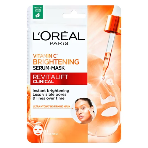Маска для обличчя L'Oreal Revitalift Clinical Вітамін С для надання сяяння шкірі тканинна 26г