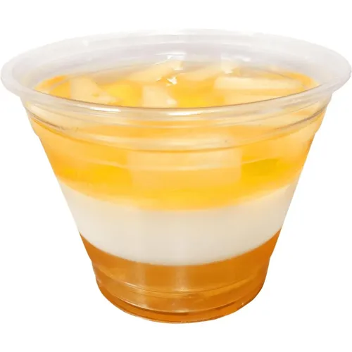 Десерт желейний з молоком ананасом та смаком апельсину ваговий