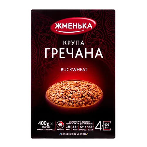 Крупа гречана ядриця в пакетиках Жменька к/у 4х100г