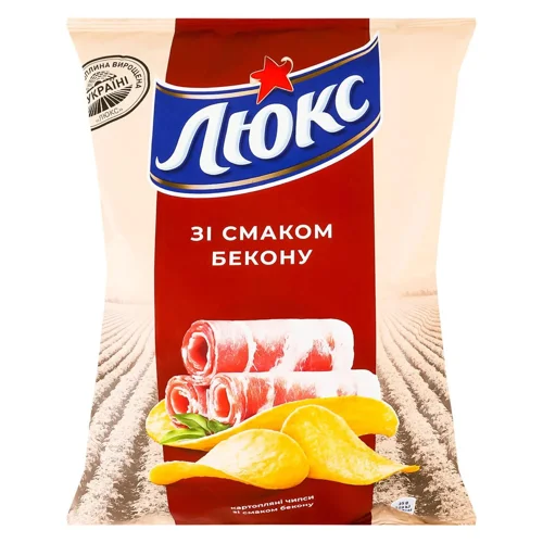 Чипси Люкс картопляні зі смаком бекону 105г