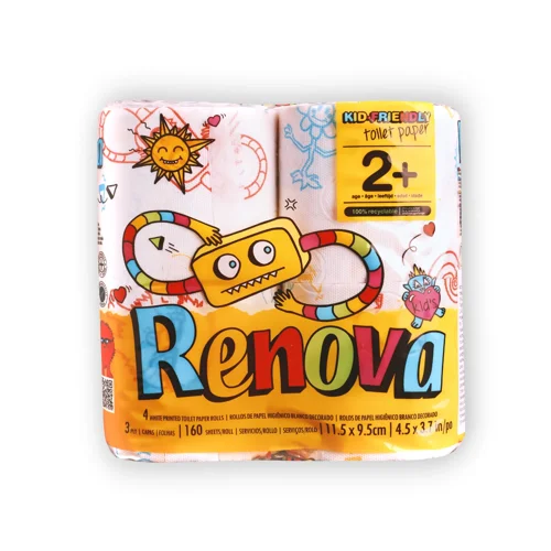 Папір туалетний Renova дитячий 3 шаровий
