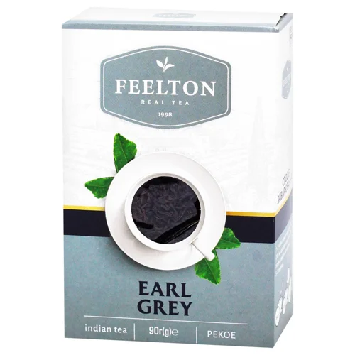 Чай чорний Feelton Earl Grey з бергамотом 90г