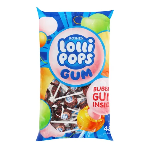 Карамель Кола Lollipops Gum Roshen м/у 920г