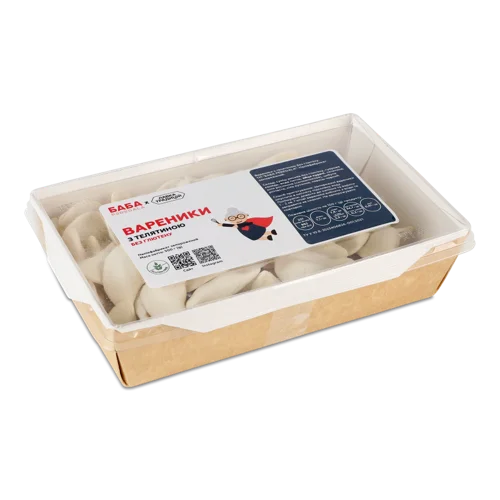 Вареники З Телятиною Без Глютену Баба Peredala, Картонна Упаковка, 500г