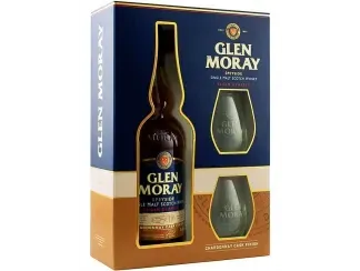 Віскі односолодовий Glen Moray Chardonnay Cask (подарункова упаковка + 2 келихи) 0,7л