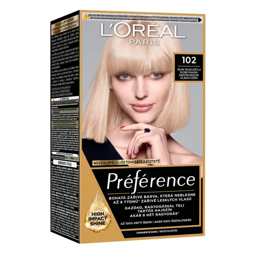 Фарба для волосся L'oreal Paris Preference Core 102 Переливчастий перламутровий блондин