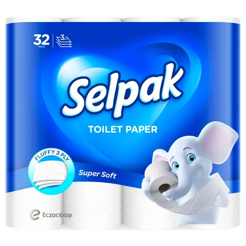 Туалетний папір Selpak Super Soft білий 3-шаровий 32шт