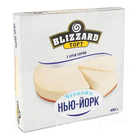 Торт Blizzard Чізкейк Нью-Йорк з крем-сиром заморожений, 400г