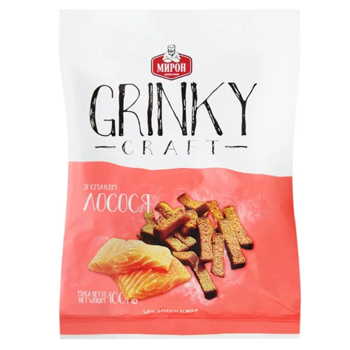 Грінки Мирон Craft зі смаком лосося 100г