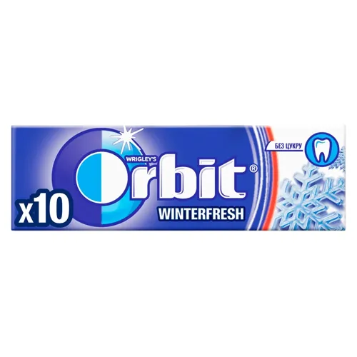 Жувальна гумка Wrigley's Orbit Winterfresh без цукру зі смаком ментолу 13.6г