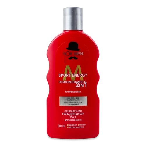 Гель для душу For Men 2 в 1 Sport Energy освіжаючий