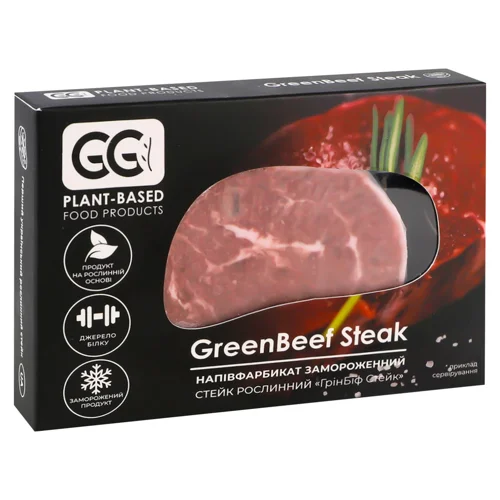 Стейк GreenGo GreenBeef рослинний заморожений 150г