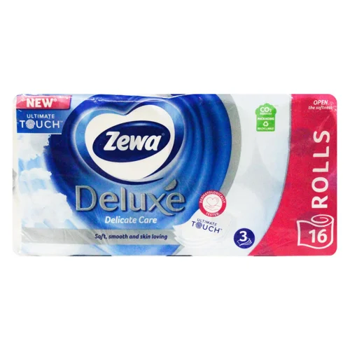 Туалетний папір Zewa Deluxe білий 3-шаровий 16шт