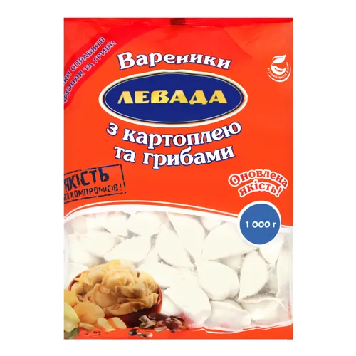 Вареники з картоплею та грибами Левада 1000г