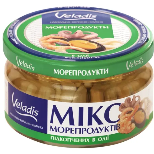 Коктейль Veladis морський в олії підкопчений 200г