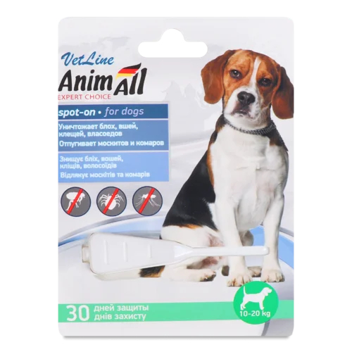 Краплі для Зовнішнього Застосування для Собак VetLine AnimAll 4мл, 10-20кг
