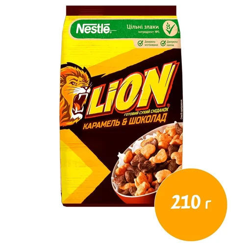 Сніданок сухий  LION® Карамель та шоколад 210г