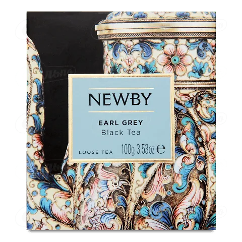 Чай чорний листовий з бергамотом Earl Grey Newby к/у 100г