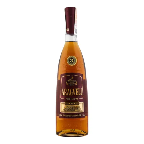 Коньяк 0.5л 40% Три зірки Premium Aragveli