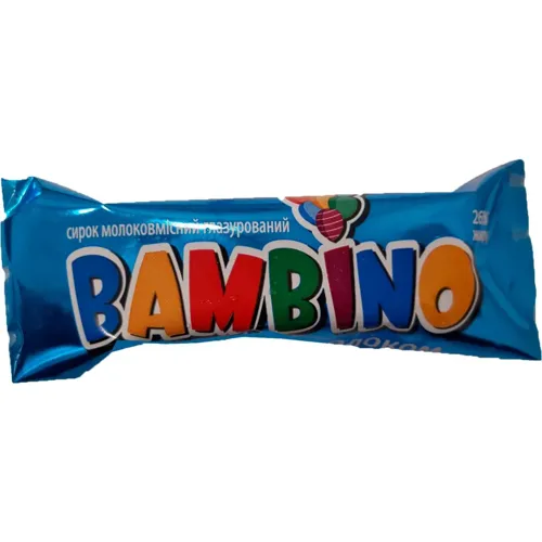 Сирок глазурований молоковмісний Bambino зі згущеним молоком 26%, 36г