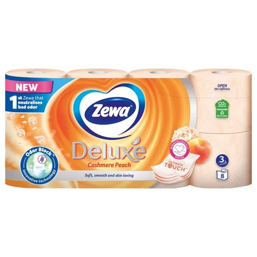 Туалетний папір Zewa Deluxe Cashmere Peach 3-шаровий 8шт
