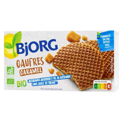 Вафлі Bjorg з карамельною начинкою 175г