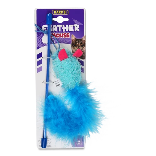 Іграшка Для Котів №T67474B Вудочка З Мишкою Feather Mouse Barksi, 1шт