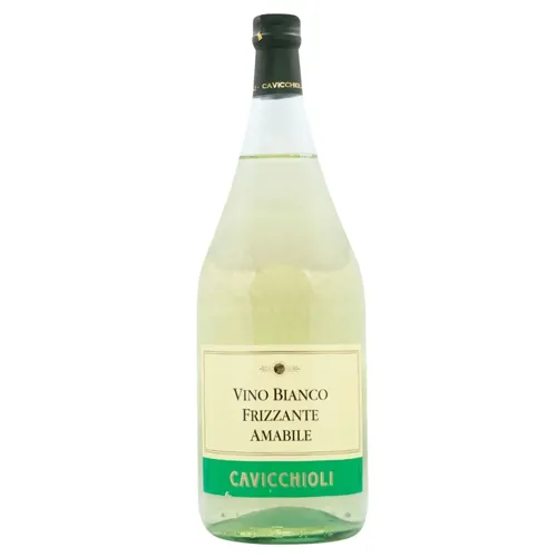 Вино ігристе Cavicchioli Vino Bianco Frizzante Amabile біле напівсолодке 8% 1,5л