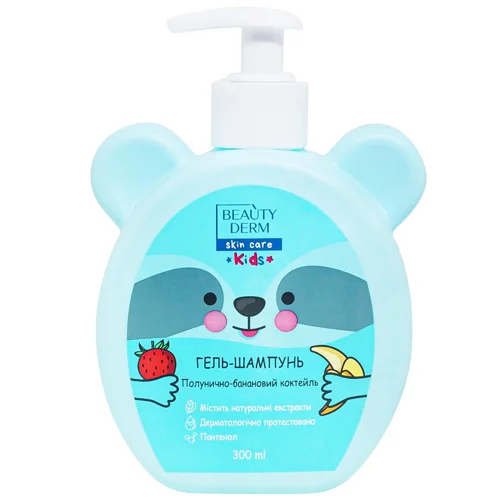 Гель-шампунь Beauty Derm Полунично-банановий коктейль 300мл