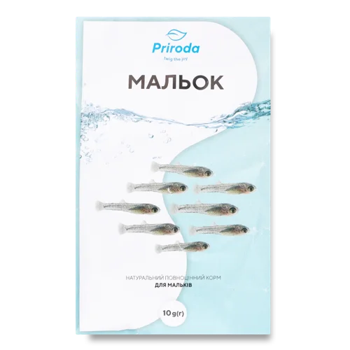 Корм Повнораціонний Натуральний Для Мальків Priroda, М/у 10г