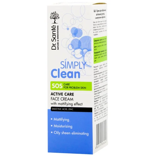 Крем Dr.Sante Simply Clean Матуючий для обличчя 50мл