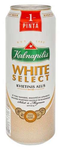 Пиво Kalnapilis White Select 5% з/б 0.568л х24