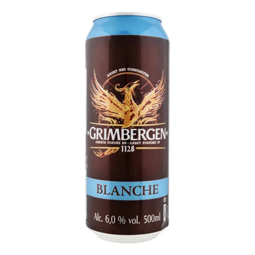 Пиво спеціальне 0.5л 6% світле пастеризоване Blanche Grimbergen