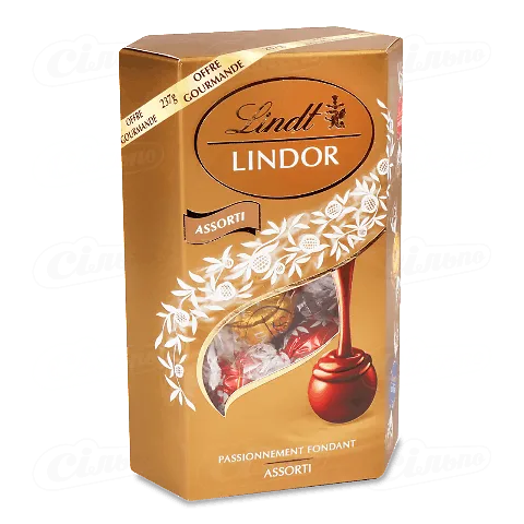 Цукерки Lindt Lindor асорті шоколадні, 237г