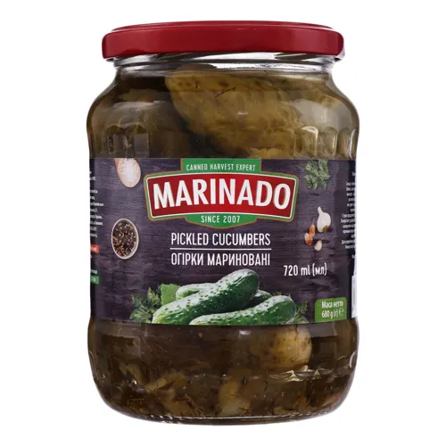 Огірки мариновані Маринадо с/б 680г
