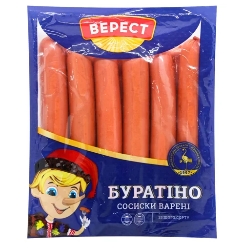 Сосиски Верест Буратіно варені вищого сорту