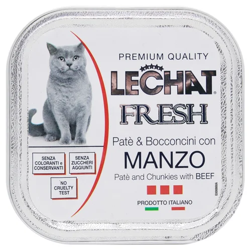 Корм вологий Monge LeChat Fresh з яловичиною для котів 100г