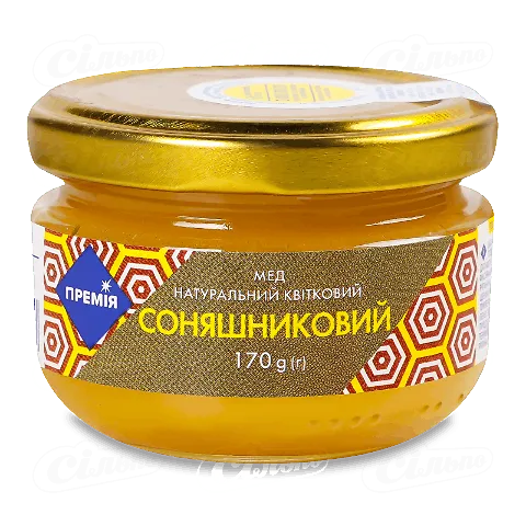 Мед «Премія»® натуральний квітковий соняшниковий, 170г