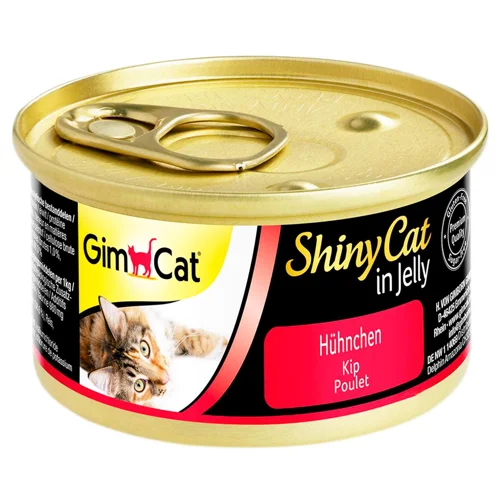 Корм вологий GimCat Shiny Cat з куркою для котів 70г