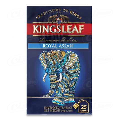 Чай чорний Kingsleaf Royal Assam, конверт, 25*2г