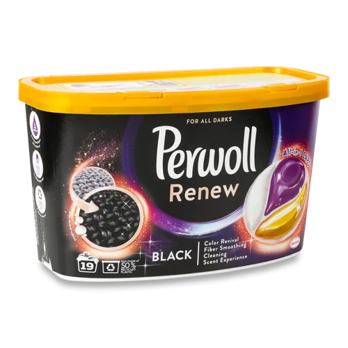 Засіб для Прання В Капсулах Black Renew Perwoll, 19х14.5г