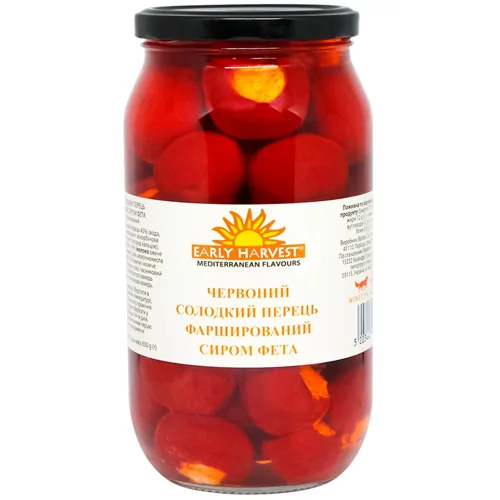Червоний Солодкий Перець Фарширований Сиром Фета MEDBEST 950 г