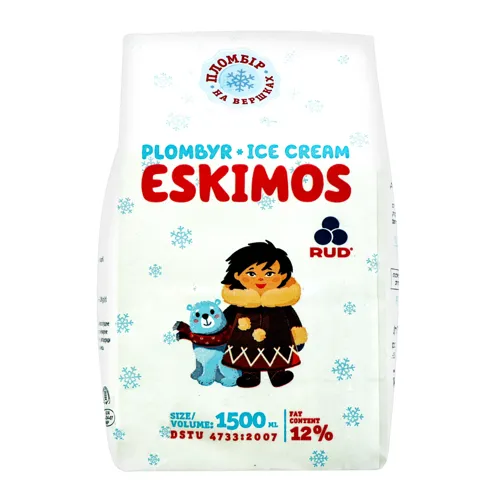 Морозиво пломбір Ескімос Рудь м/у 750г