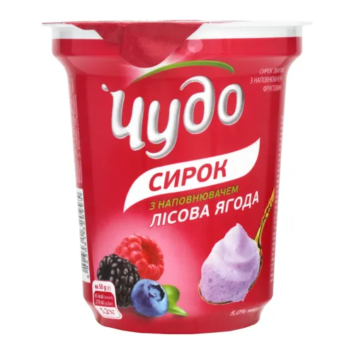 Сирок чудо збитий Лісова ягода 5%, 230г