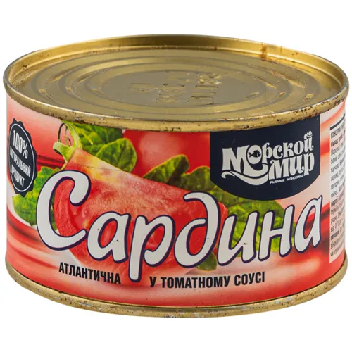 Сардина Морський Світ атлантична у томатному соусі 240г
