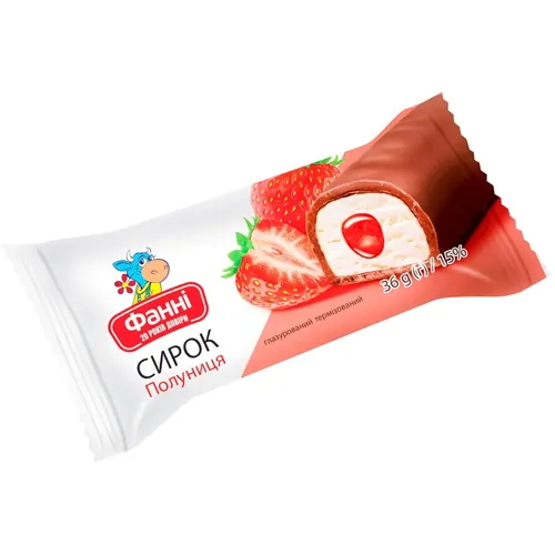 Сирок Фанні глаз полуничний 15%, 36г