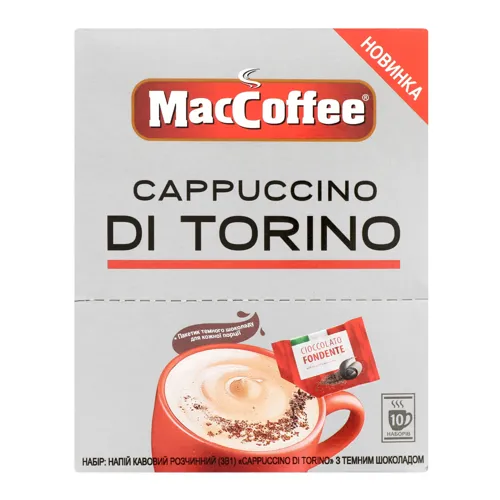 Напій кавовий Cappuccino di Torino MacCoffee к/у 10Х25г