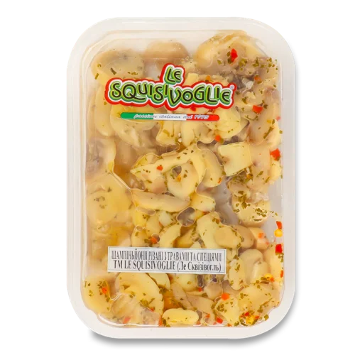 Шампіньони Різані З Спеціями LeSquisivoglie, в/ґ, 400г