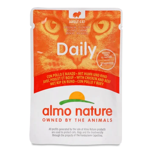 Корм Для Котів Almo Nature Daily Курка-Говядина, В/ґ, З/Б, 400 г